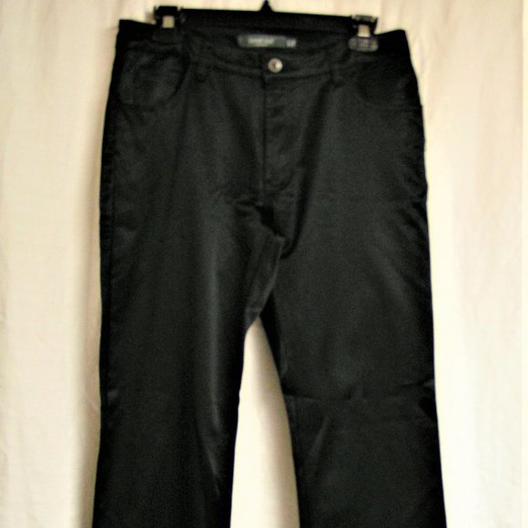 satin black jeans
